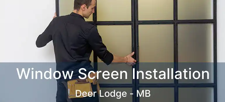  Window Screen Installation Deer Lodge - MB
