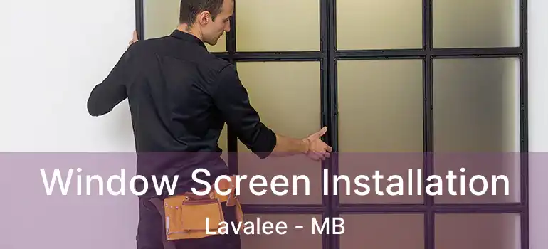  Window Screen Installation Lavalee - MB
