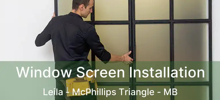 Window Screen Installation Leila - McPhillips Triangle - MB
