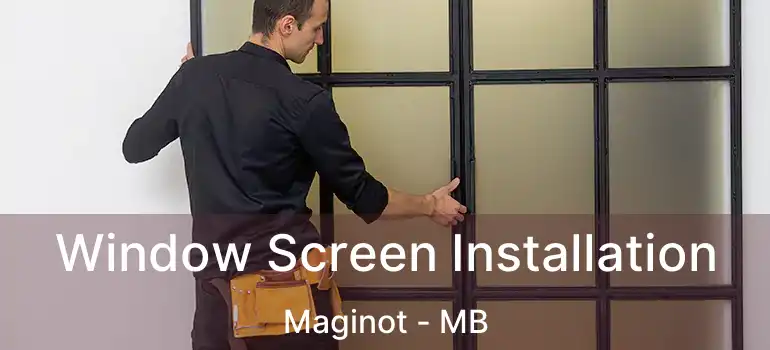  Window Screen Installation Maginot - MB