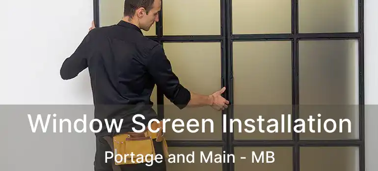  Window Screen Installation Portage and Main - MB