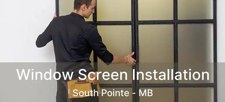  Window Screen Installation South Pointe - MB