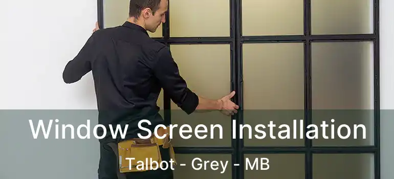  Window Screen Installation Talbot - Grey - MB
