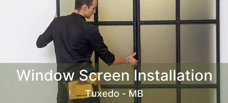  Window Screen Installation Tuxedo - MB