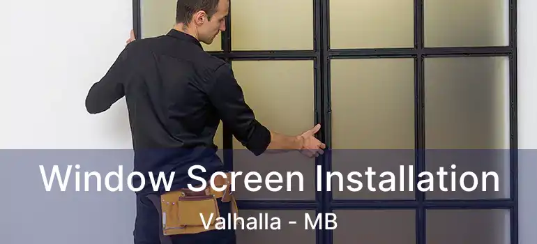  Window Screen Installation Valhalla - MB