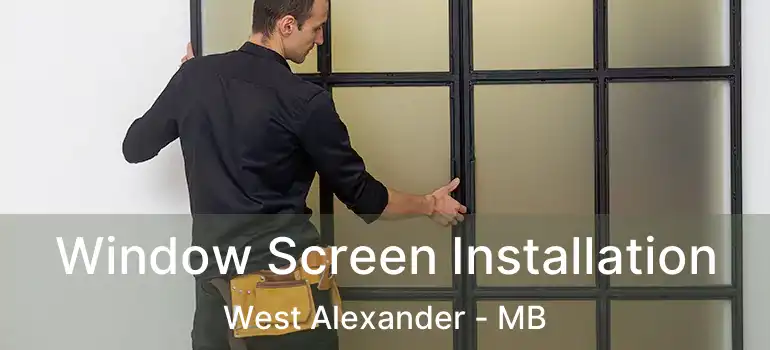  Window Screen Installation West Alexander - MB