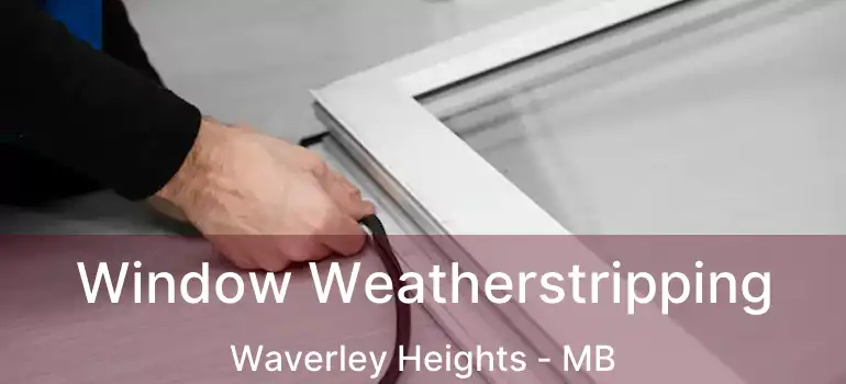  Window Weatherstripping Waverley Heights - MB